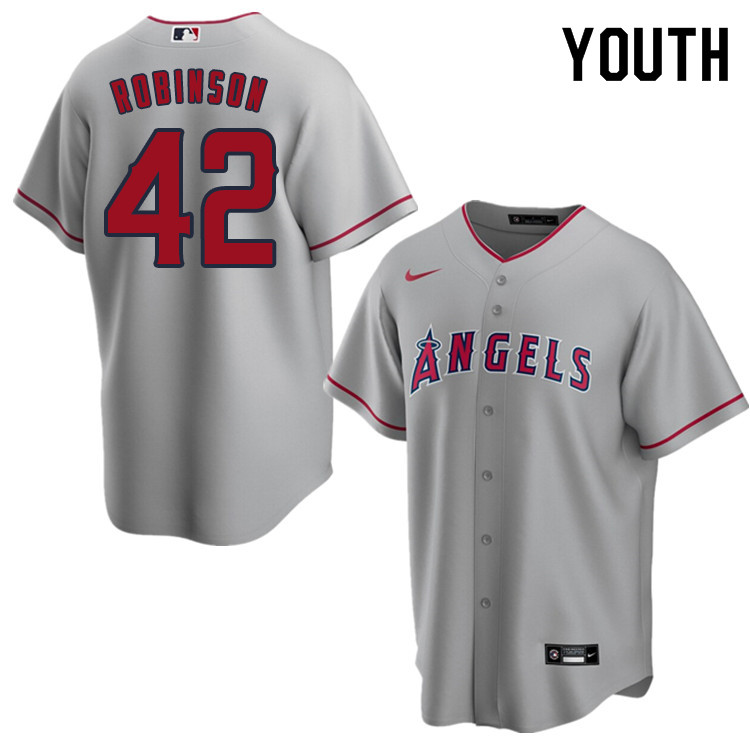Nike Youth #42 Jackie Robinson Los Angeles Angels Baseball Jerseys Sale-Gray